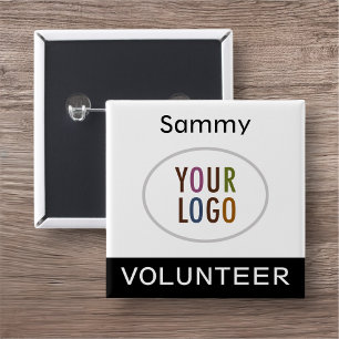 5 Cm Badge Pinback avec logo Carré noir
