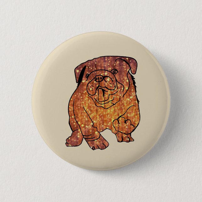5 Cm Badge rond Art Bulldog français (Devant)