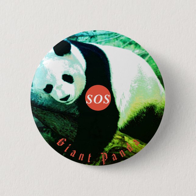5 Cm badge rond Panda - grand (Devant)