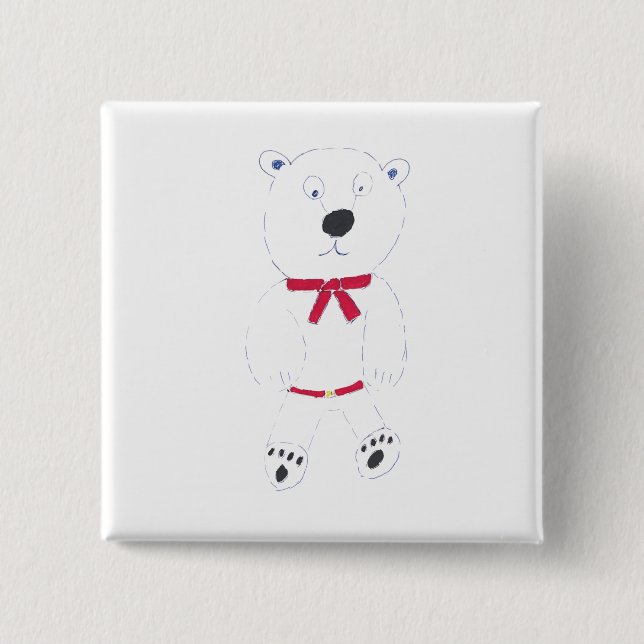 5 Cm Barry Bear Carré Badge (Devant)