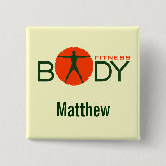 5 Cm Body Madness Fitness Personal Trainer Carré Badge