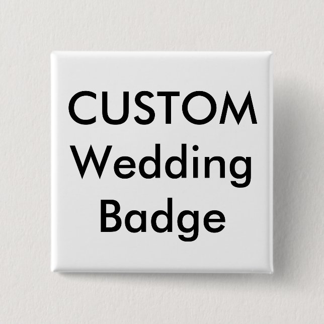 5 Cm Épingle de Badge Carré 2" Personnalisé (Devant)