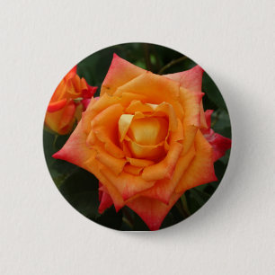 5 Cm Orange Rose  photo Badge rond