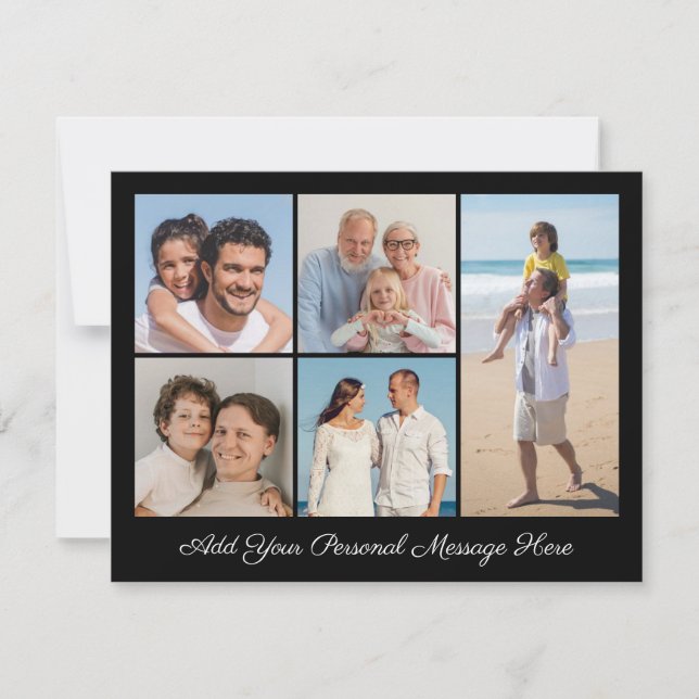5 Collage Photo Ajouter Votre Propre Carte De Voeu (Devant)