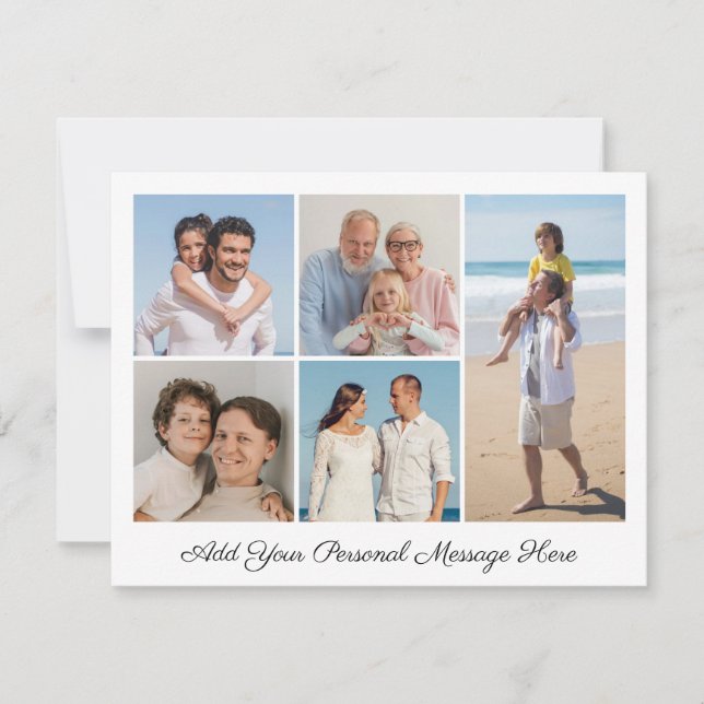 5 Collage Photo Ajouter Votre Propre Carte De Voeu (Devant)