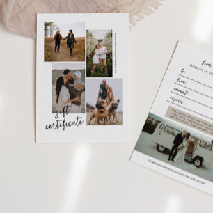 5 Collage photo Certificat cadeau photo