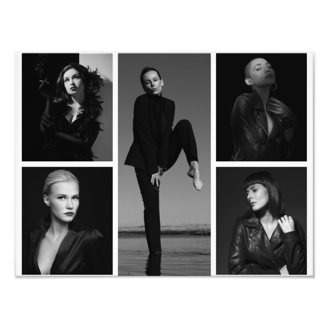 5 Collage photo modifiable Élargissement photo (Devant)