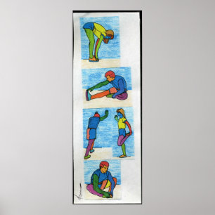 5 exercices étire la peinture Affiches