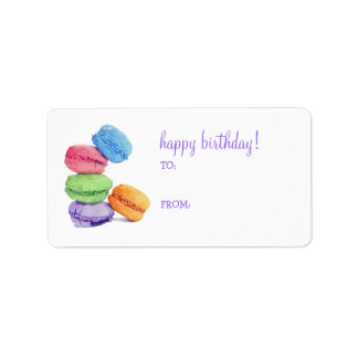 5 Macarons Anniversaire Cadeau Étiquette
