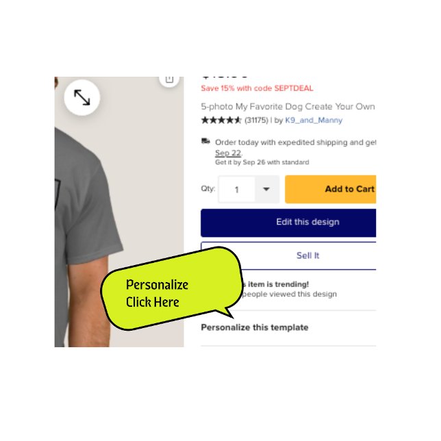 5 photo Mon Chien Favori Créez Votre T-Shirt (Créateur téléchargé)