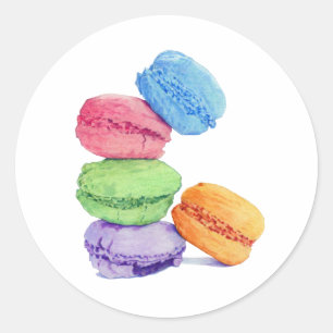 5 Stickers Macarons
