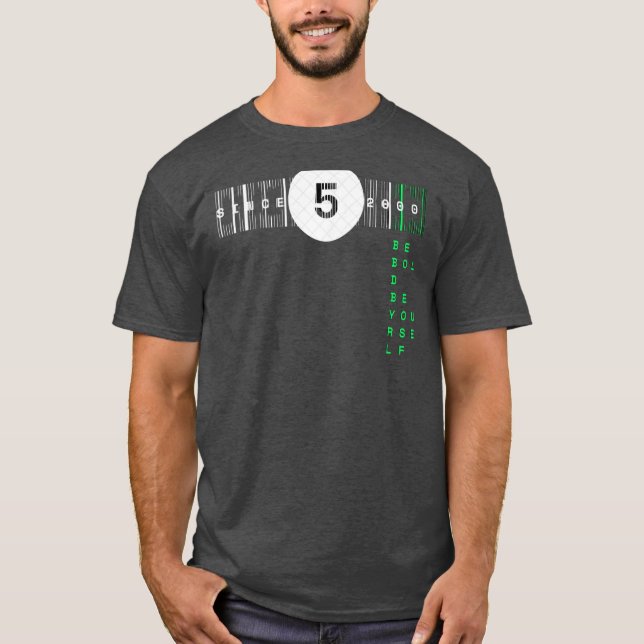 5 t-shirt de base pour hommes inspiré par la numér (Devant)