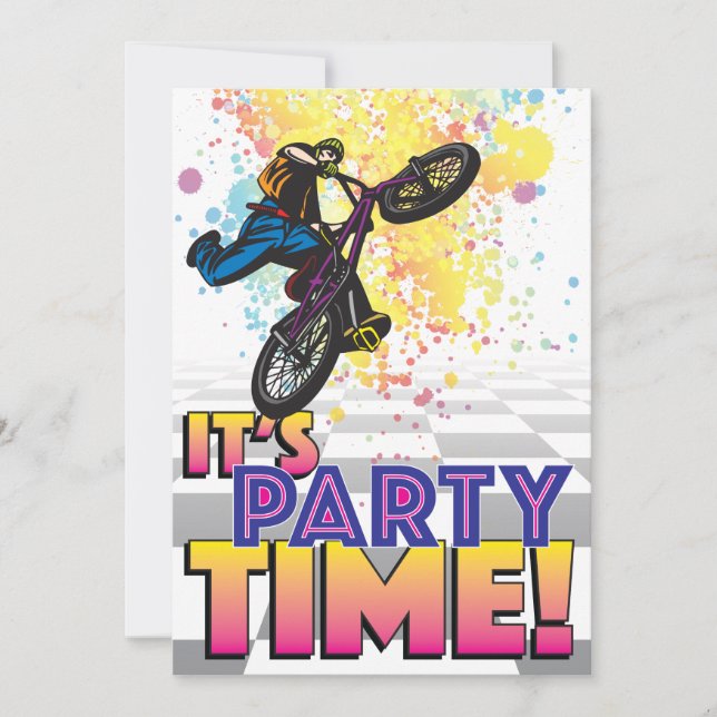 5 X 7 BMX Invitation d'anniversaire (Devant)