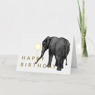 5 X 7 Carte d'anniversaire d'éléphant