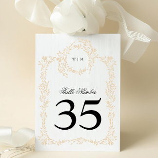 5 x 7 Cimier Bleu Élégant Numéro de table de maria