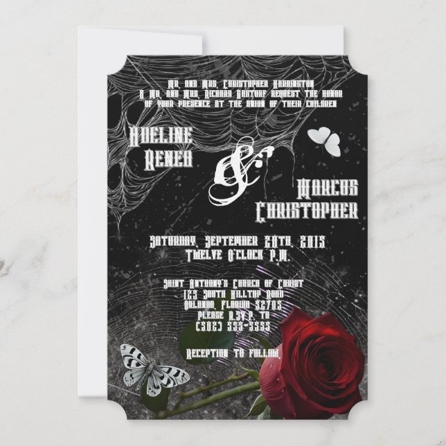 5 x 7 Faire-part de mariage Hauning Adeline Zade M (Devant)