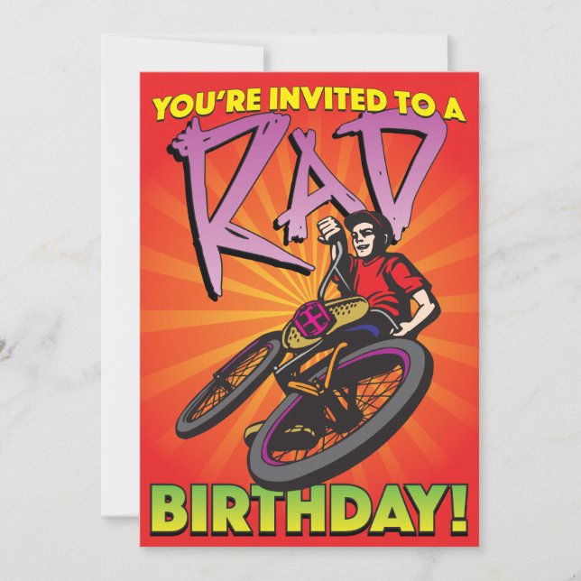 5 X 7 Invitation d'anniversaire BMX (Devant)