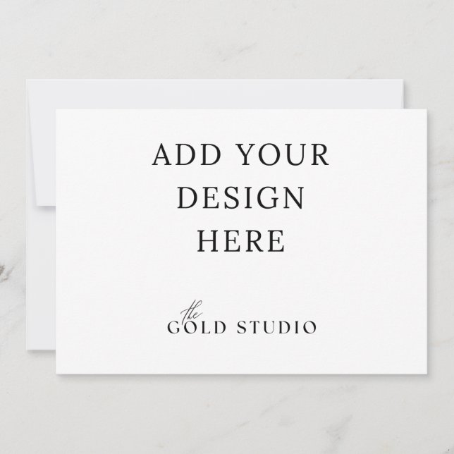 5 x 7 Modèle blanc Invitation paysage (Devant)