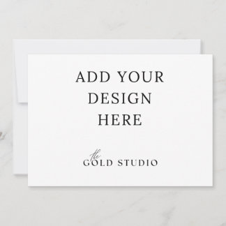 5 x 7 Modèle blanc Invitation paysage