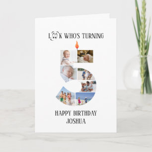 5e anniversaire Carte photo