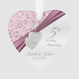 5e anniversaire de Mariage rose