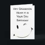 ***5e ANNIVERSAIRE GRANDSON*** Carte<br><div class="desc">ESPÉRER QUE VOTRE ANNIVERSAIRE ****EST AUSSI SPÉCIAL QUE VOUS ÊTES***** MERCI POUR ARRÊTER PAR 1 DE MES 8 MAGASINS ET SOUVENIR QUE VOUS POUVEZ CHANGER LE VERS À L'INTÉRIEUR ET À L'EXTÉRIEUR !!!!</div>