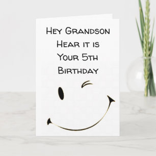 ***5e ANNIVERSAIRE GRANDSON*** Carte