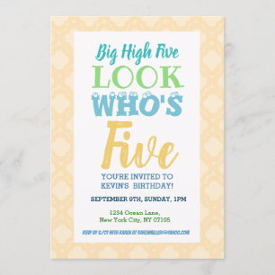 5e anniversaire Invitation