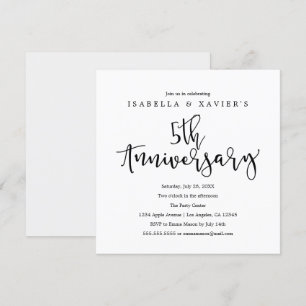 5e anniversaire   Invitation à la fête