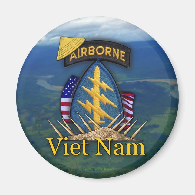 5e forces spéciales berets verts vietnam Magnet (Devant)