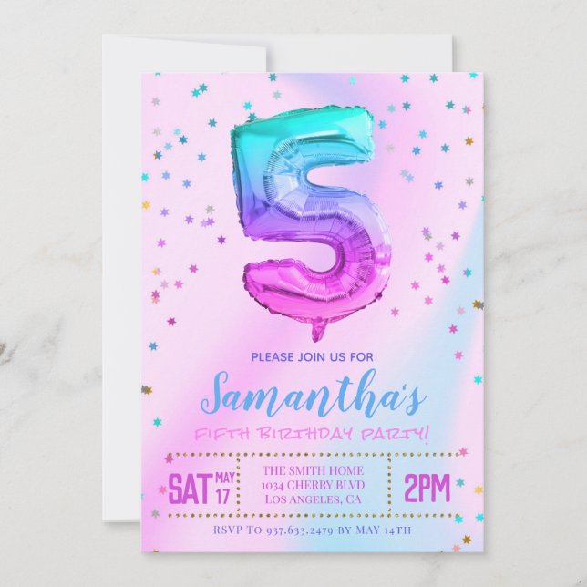 5e Invitation à la fête d'anniversaire de l'Unicor (Devant)