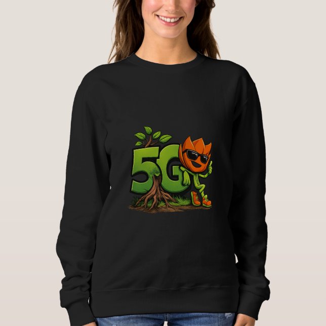 5G Green Growth Eco Mascot Women’s Sweatshirt (Devant)