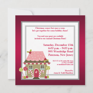 5x5 Candy Land House Invitation