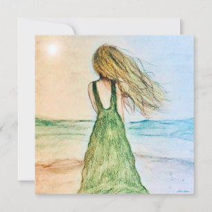 5x5 Cartes Fille sur Plage Imprimer