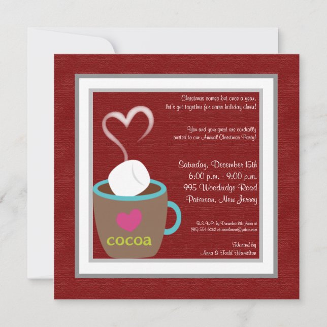 5x5 Hot Cup of Coco Invitation (Devant)