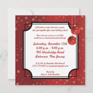 5x5 Invitation à la fête de Noël