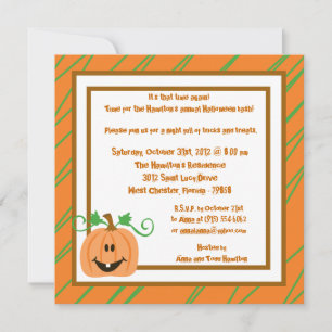 5x5 Invitation à une fête d'Halloween