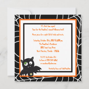 5x5 Petites lianes Invitation à la fête d'Hallowee