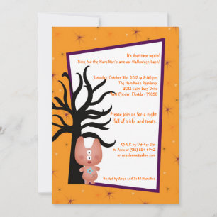 5x5 Petits monstres Invitation de fête d'Halloween