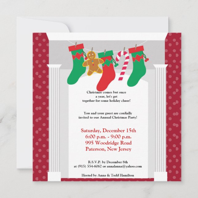 5x5 Stocking / Présents sur Invitation sur place d (Devant)