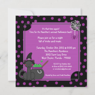 5x5 Trick ou Treat Halloween Party Invitation
