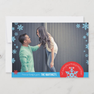 5x7 1 Carte photo photo Snowflake