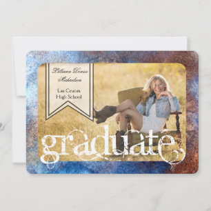 5x7 Acier rouillé Grunge Faire-part principal