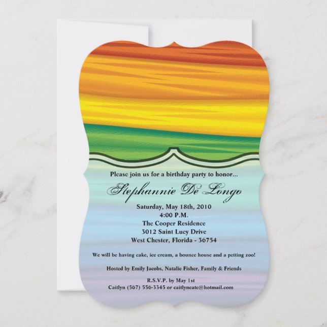 5x7 Anniversaire Invitation lgbtq drapeau arc-en-c (Devant)