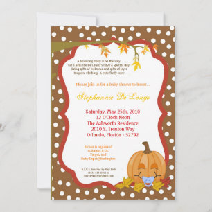 5x7 Automne Citrouille Invitation Baby shower