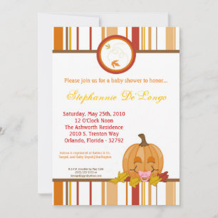 5x7 Automne Citrouille Invitation Baby shower