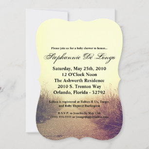 5x7 Baby shower Invitation Sunrise Pathway