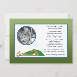5x7 Boy Sports Baby shower de baseball Invitation