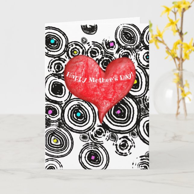 5x7 Carte Fun and Funky Mother’s Day Card (Fleur jaune)
