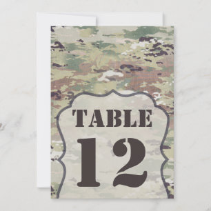 5x7 Carte Numéro de tableau Armée OCP Camo Uniform